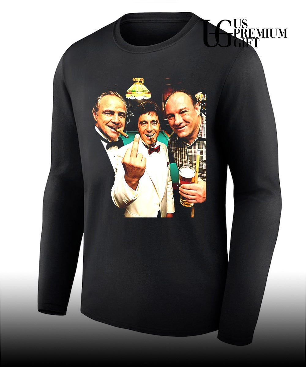 The Godfather Scarface and Soprano’s Century Toast middle finger shirt