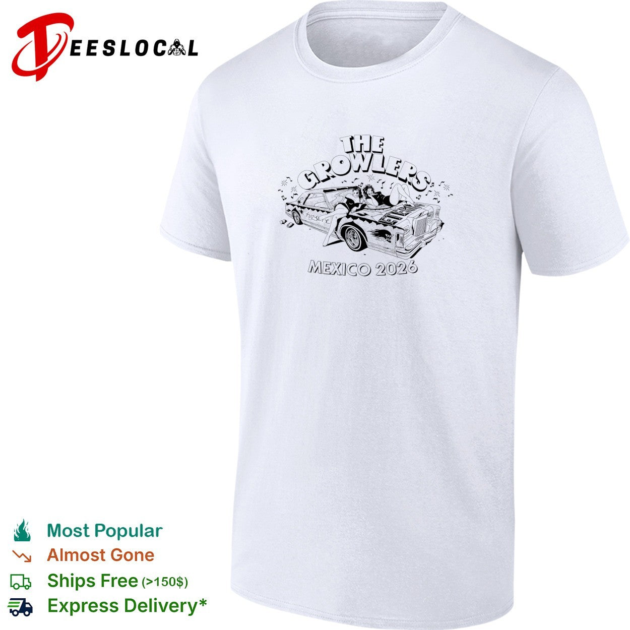 The Growlers Mexico 2026 lowrider pinup girls shirt