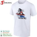 The Growlers surfing bird skeleton mascot shirt