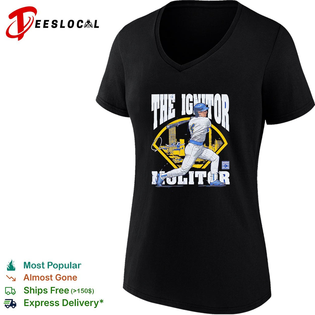 The Ignitor Paul Molitor number 4 Minnesota Twins baseball skylin signature shirt