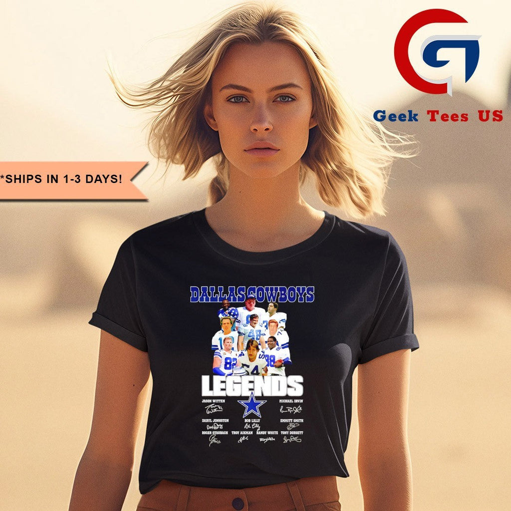 The Legends Bob Lilly Michael Irvin Troy Aikam Randy White 2025 Dallas Cowboys football signature shirt