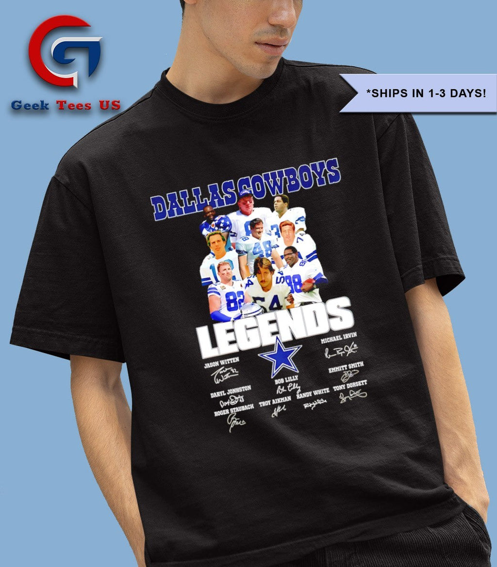 The Legends Bob Lilly Michael Irvin Troy Aikam Randy White 2025 Dallas Cowboys football signature shirt