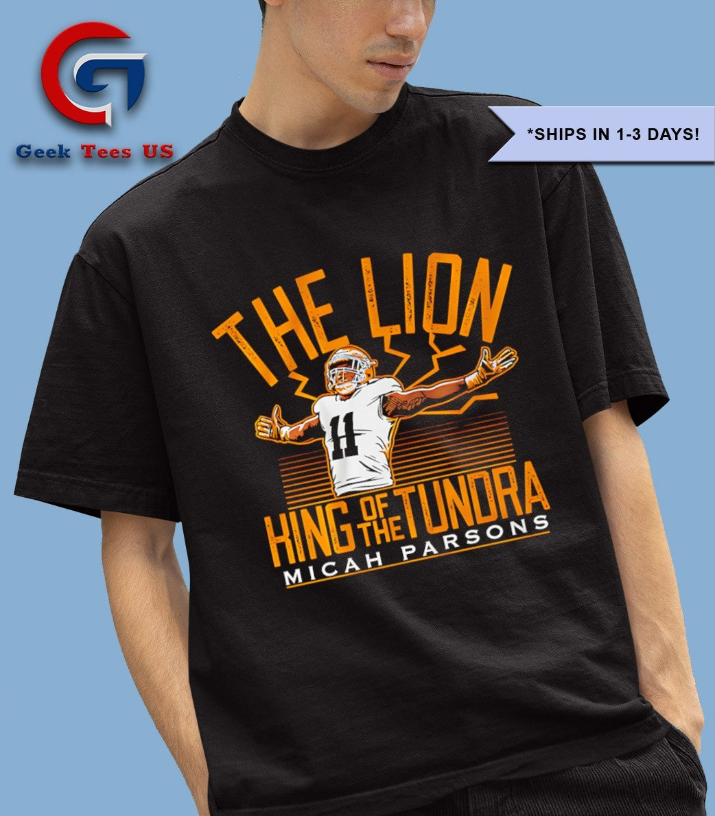 The Lion Micah Parsons King of the Tundra Green Bay Packers football signature shirt