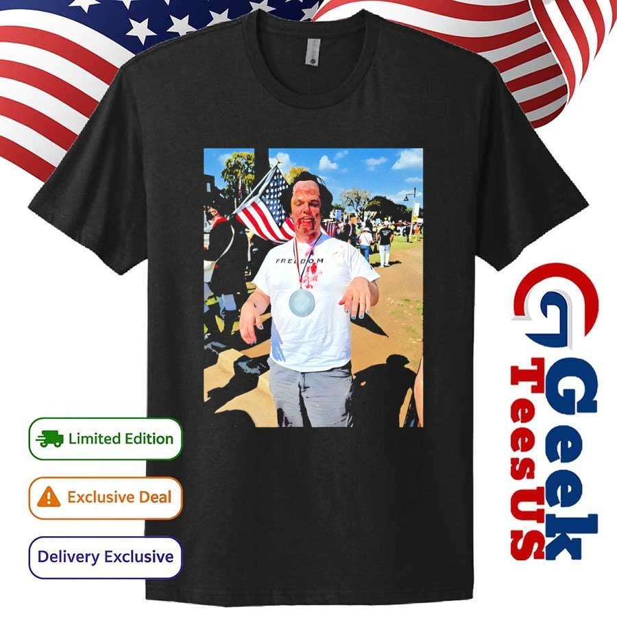 The Man Mocked The Assassination Of Charlie Kirk at No Kings Protest in Georgia shirt