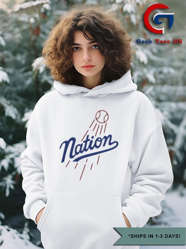 The Nation Los Angeles Dodgers logo parody shirt