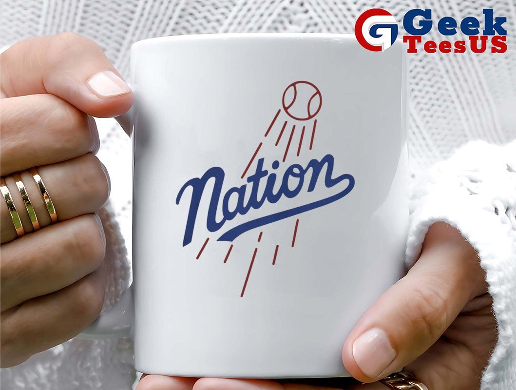 The Nation Los Angeles Dodgers logo parody shirt