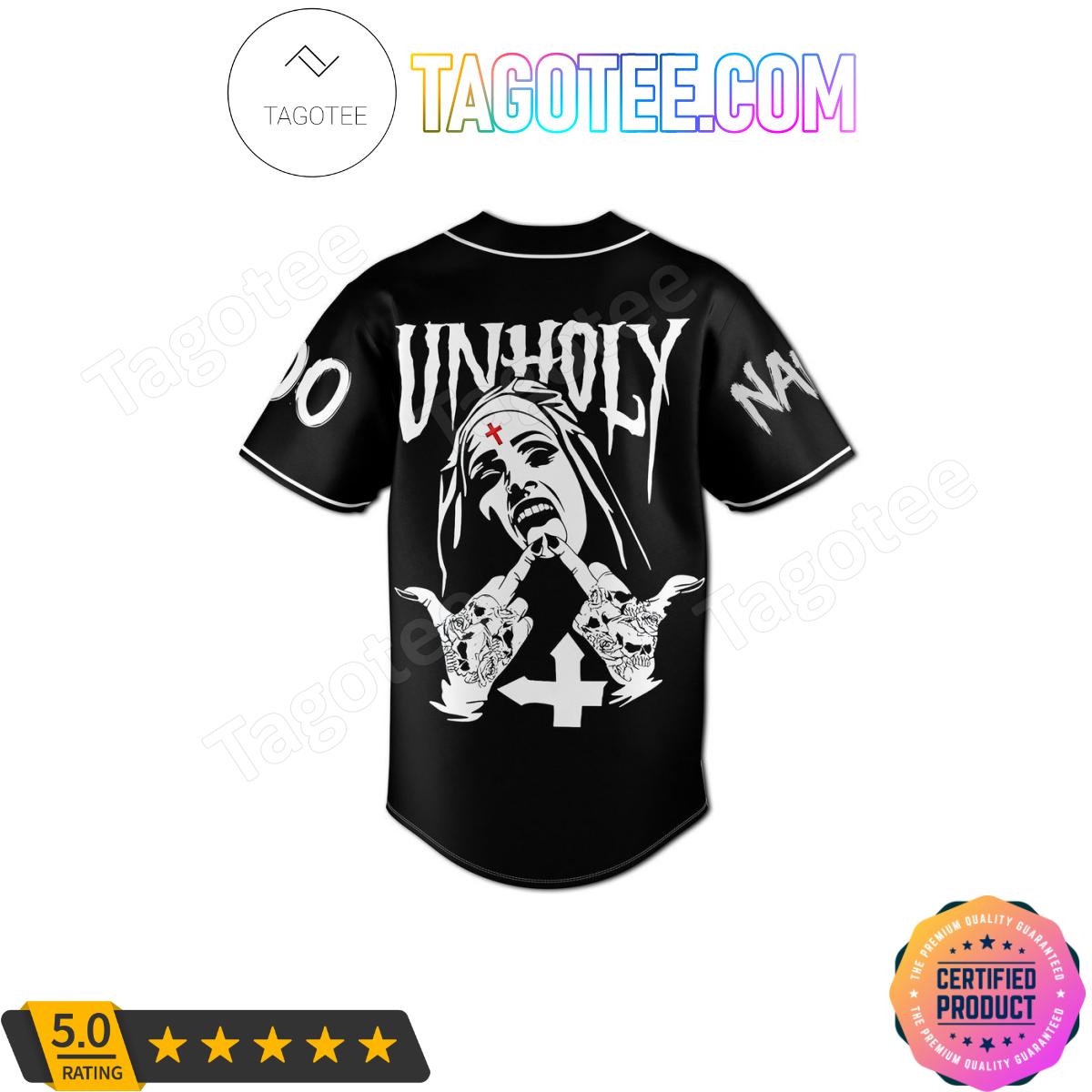 The Nun Valak God Ends Here Personalized Baseball Jersey