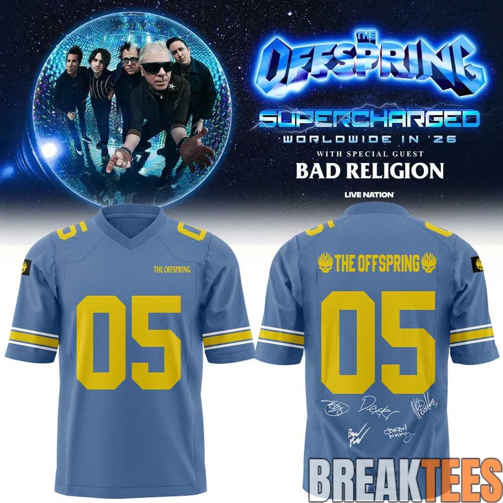 The Offspring SUPERCHARGED Worldwide in ’26 North American Tour Football Jersey