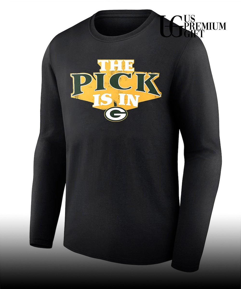 The Pick is in Green Bay Packers Football shirt
