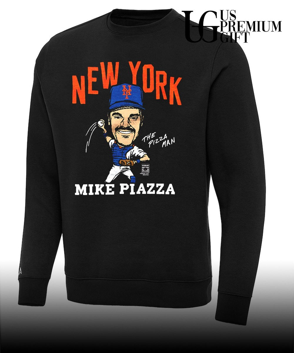 The Pizza Man Mike Piazza player New York Mets baseball caricature shirt