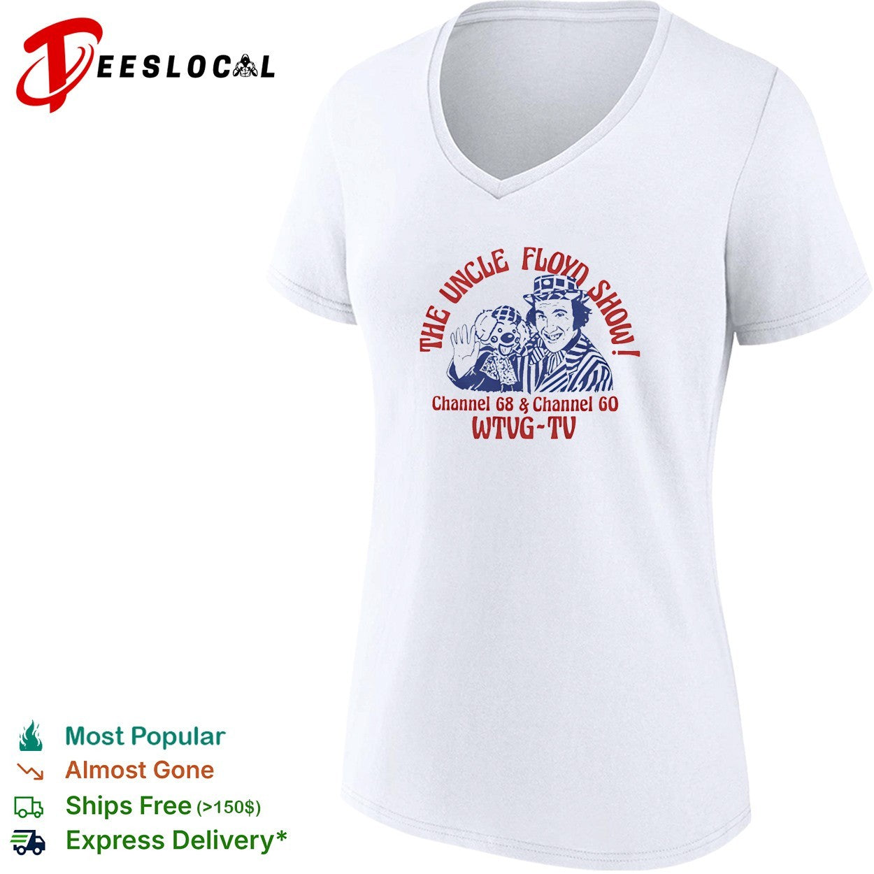 The Uncle Floyd Show channel 68 and channel 60 WTVG shirt