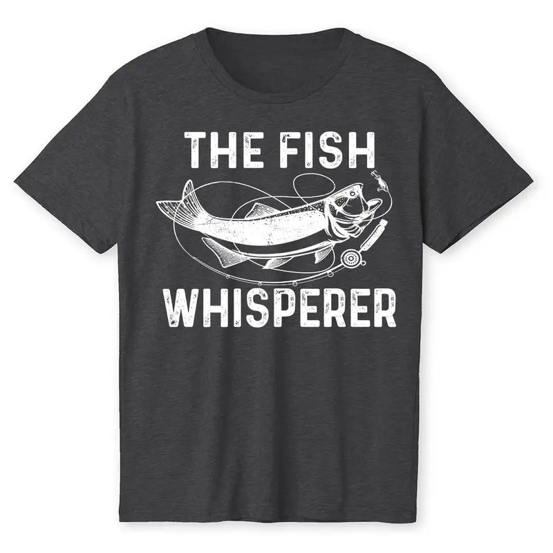 The Whisperer Of Fish Retro Vintage Fishing Angler Fisherman T-Shirt