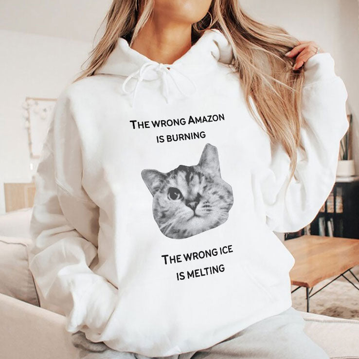 The Wrong Amazon Is Burning The Wrong Ice Is Melting T Shirt