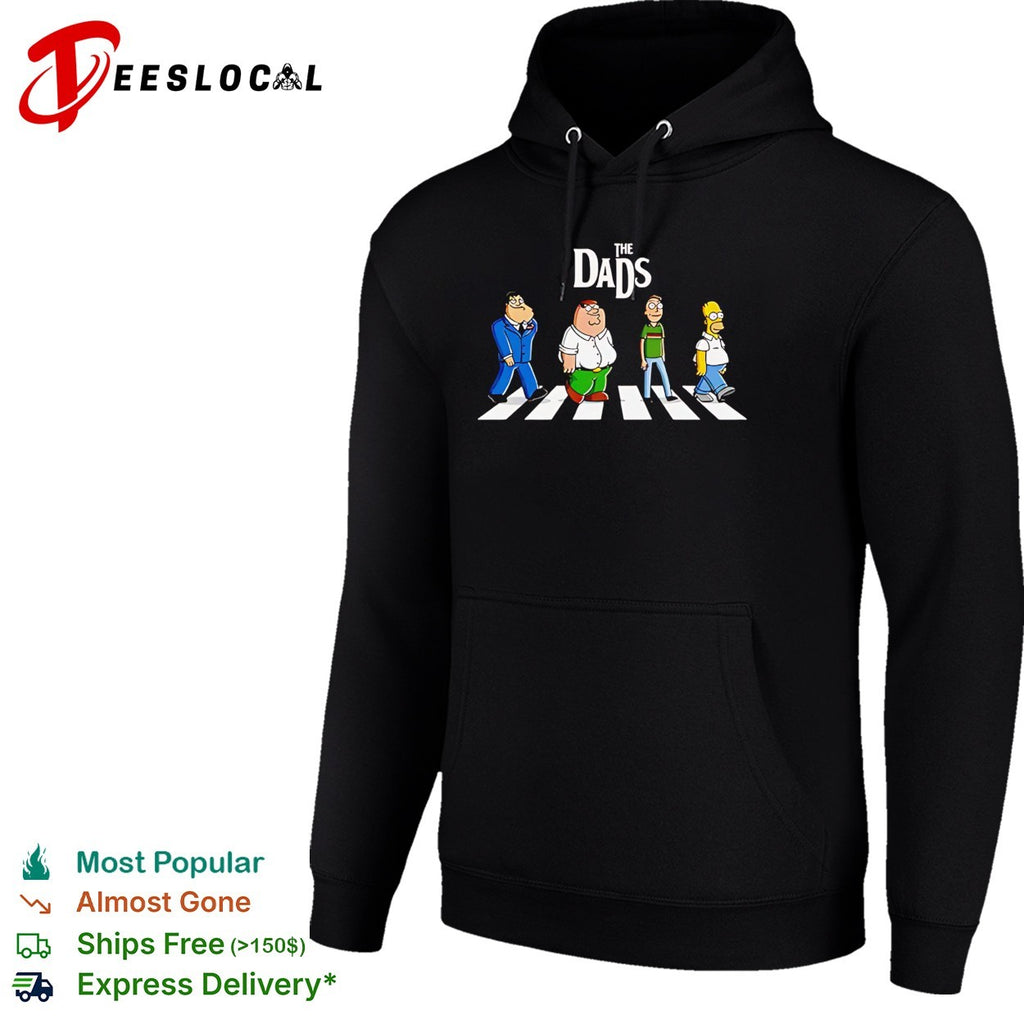 The dads cartoon dads Simps crossing the road shirt