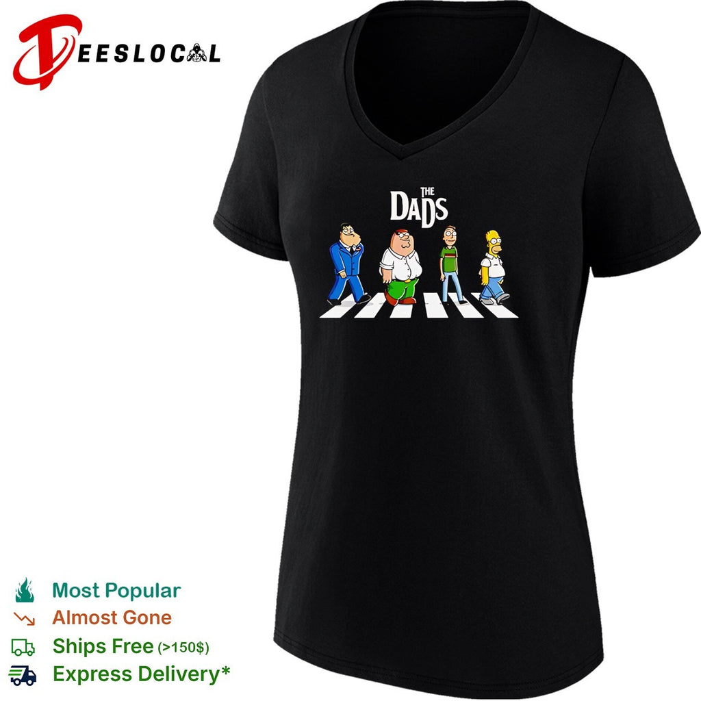 The dads cartoon dads Simps crossing the road shirt