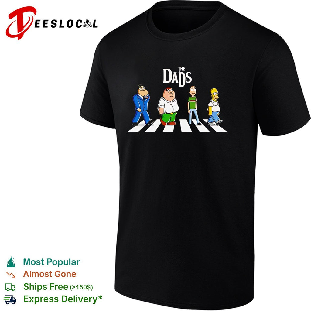 The dads cartoon dads Simps crossing the road shirt