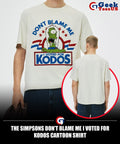 The simpsons don’t blame me I voted for kodos cartoon shirt