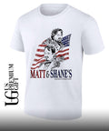 Theo Von wears Matt and Shane’s shirt
