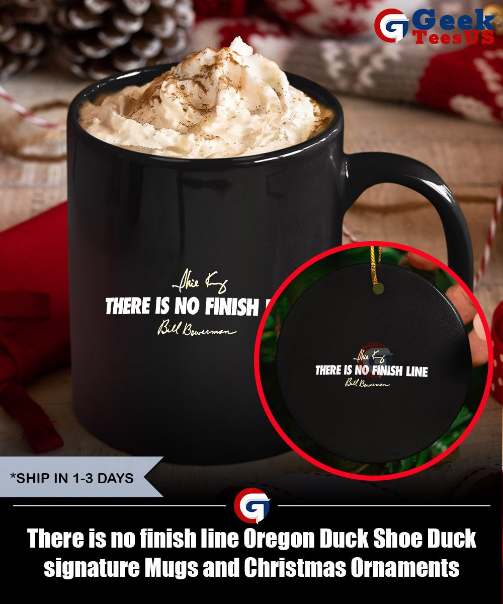 There is no finish line Oregon Duck Shoe Duck signature shirt