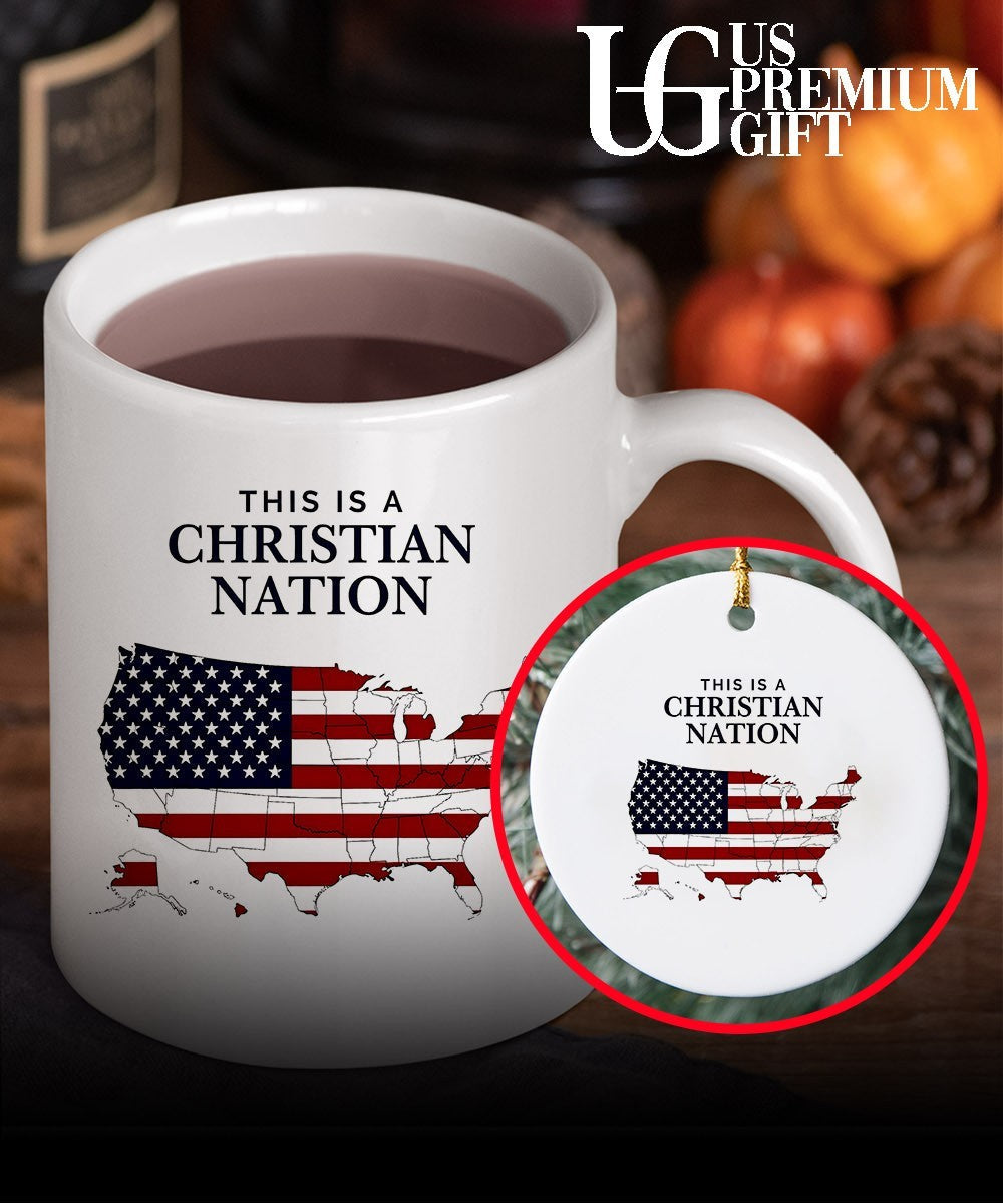 This is a Christian Nation United States Map shirt