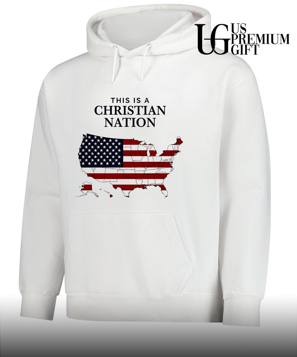 This is a Christian Nation United States Map shirt