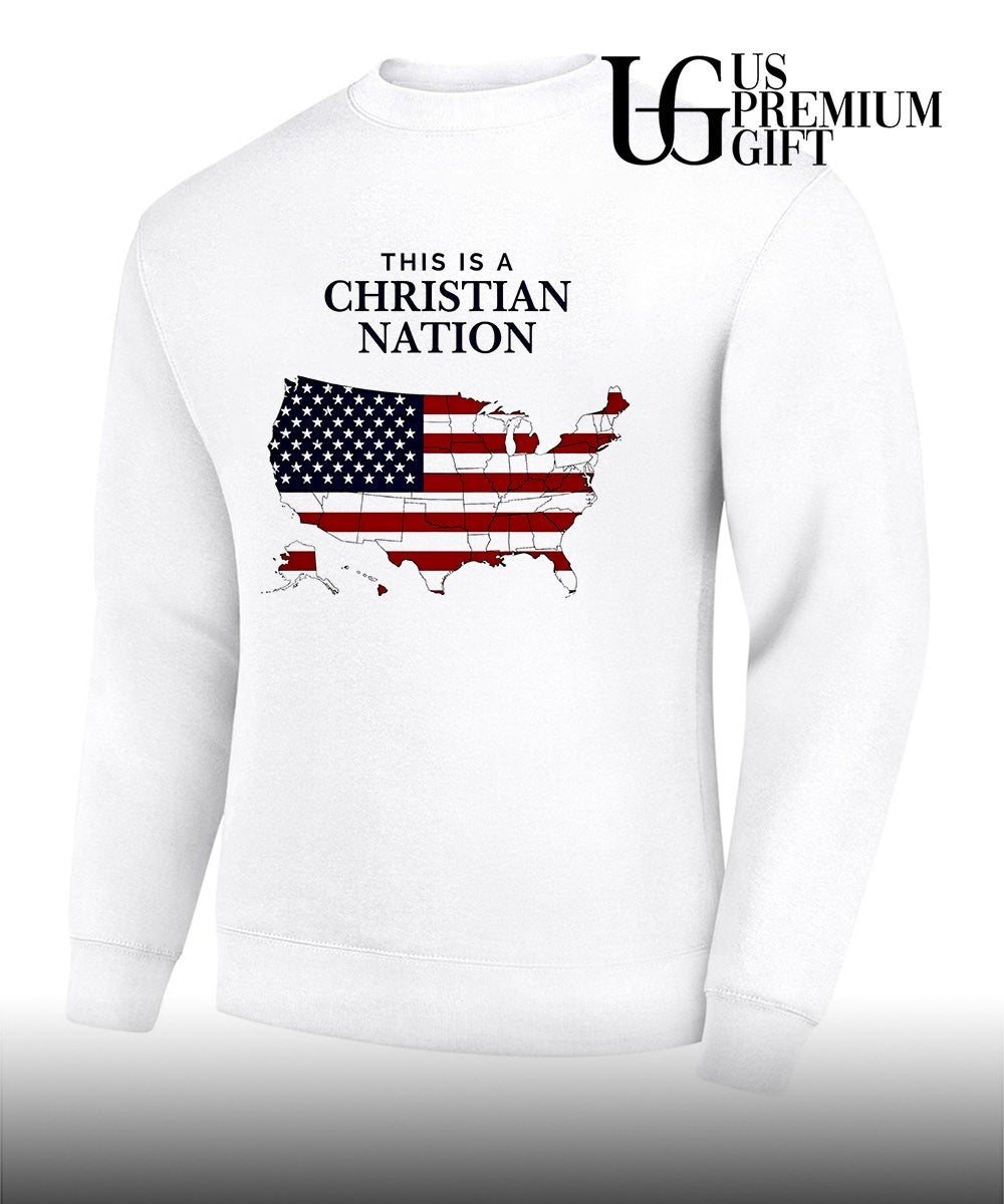 This is a Christian Nation United States Map shirt