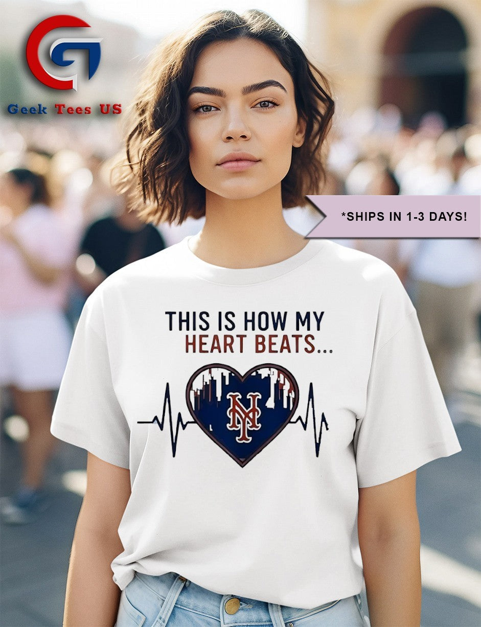 This is how my heart beats New York Mets 2025 logo shirt