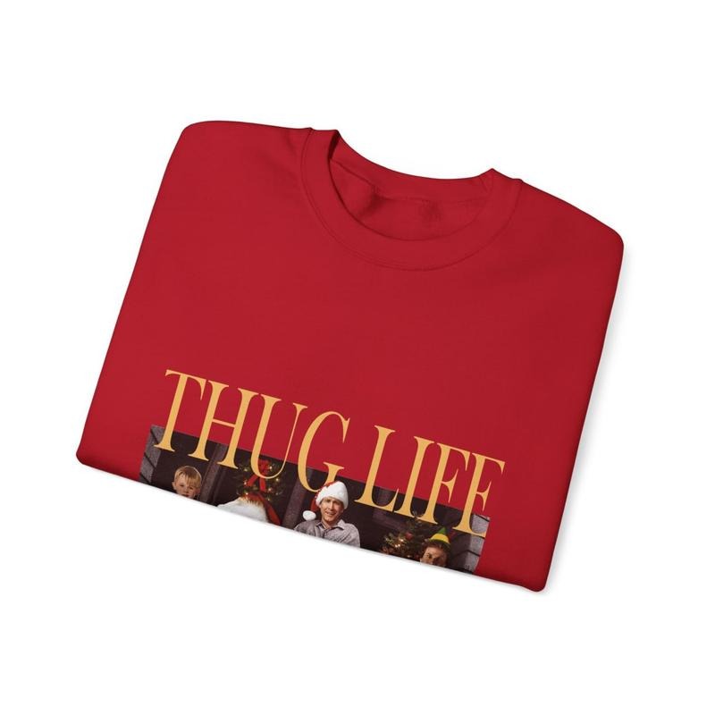 Thu.g Lif.e Christmas Sweatshirt, Christmas Characters Shirt, Christmas Movies Hoodie | HappyPodTees.com