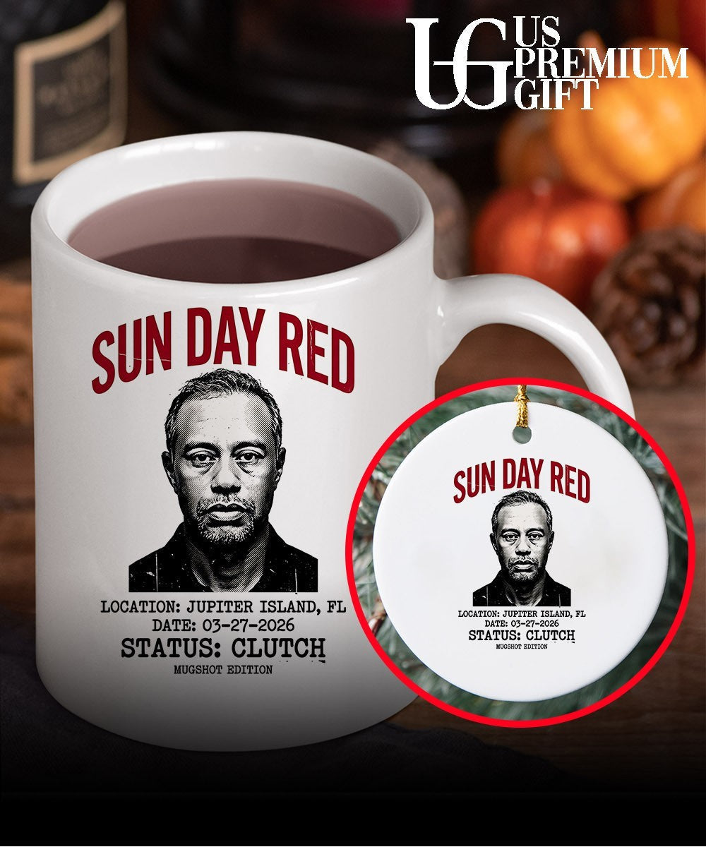 Tiger Woods Sun Day Red Mugshot shirt