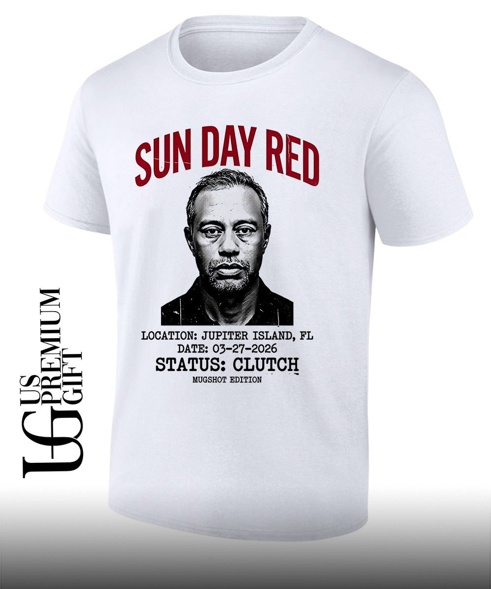 Tiger Woods Sun Day Red Mugshot shirt