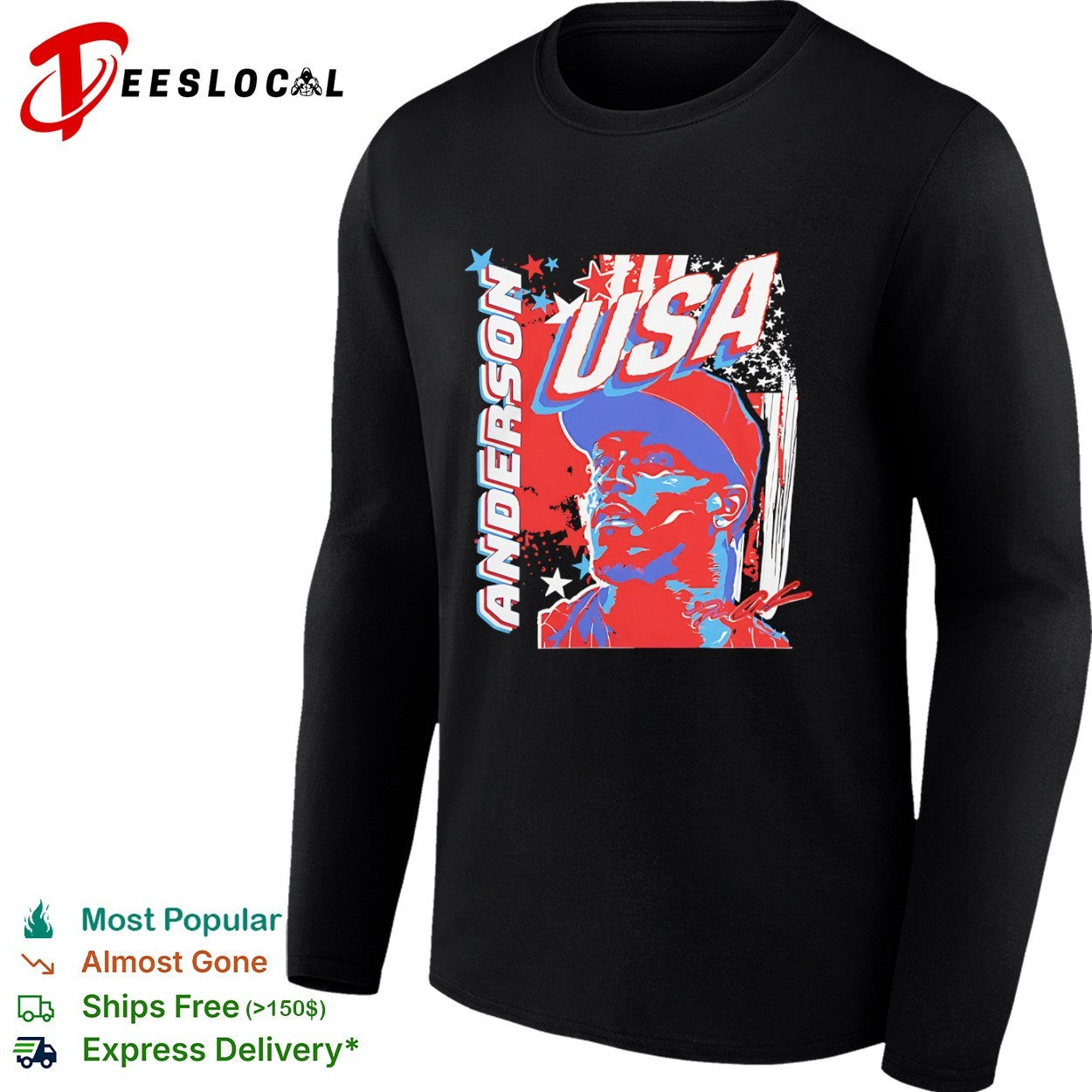 Tim Anderson USA Chicago White Sox MLB Baseball player portrait shirt