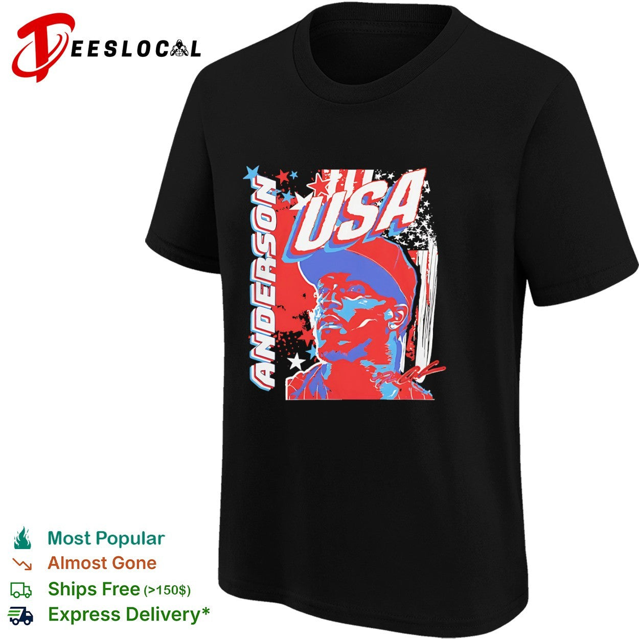 Tim Anderson USA Chicago White Sox MLB Baseball player portrait shirt