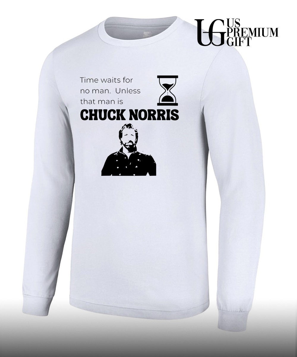 Time waits for no man unless that man is Chuck Norris shirt