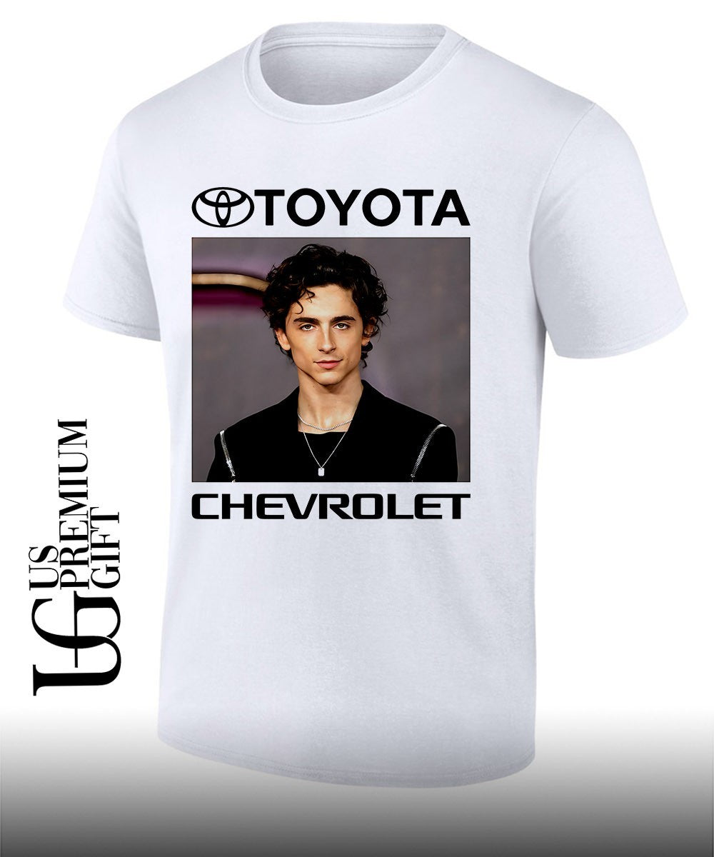 Timothée Chalamet Toyota Chevrolet shirt