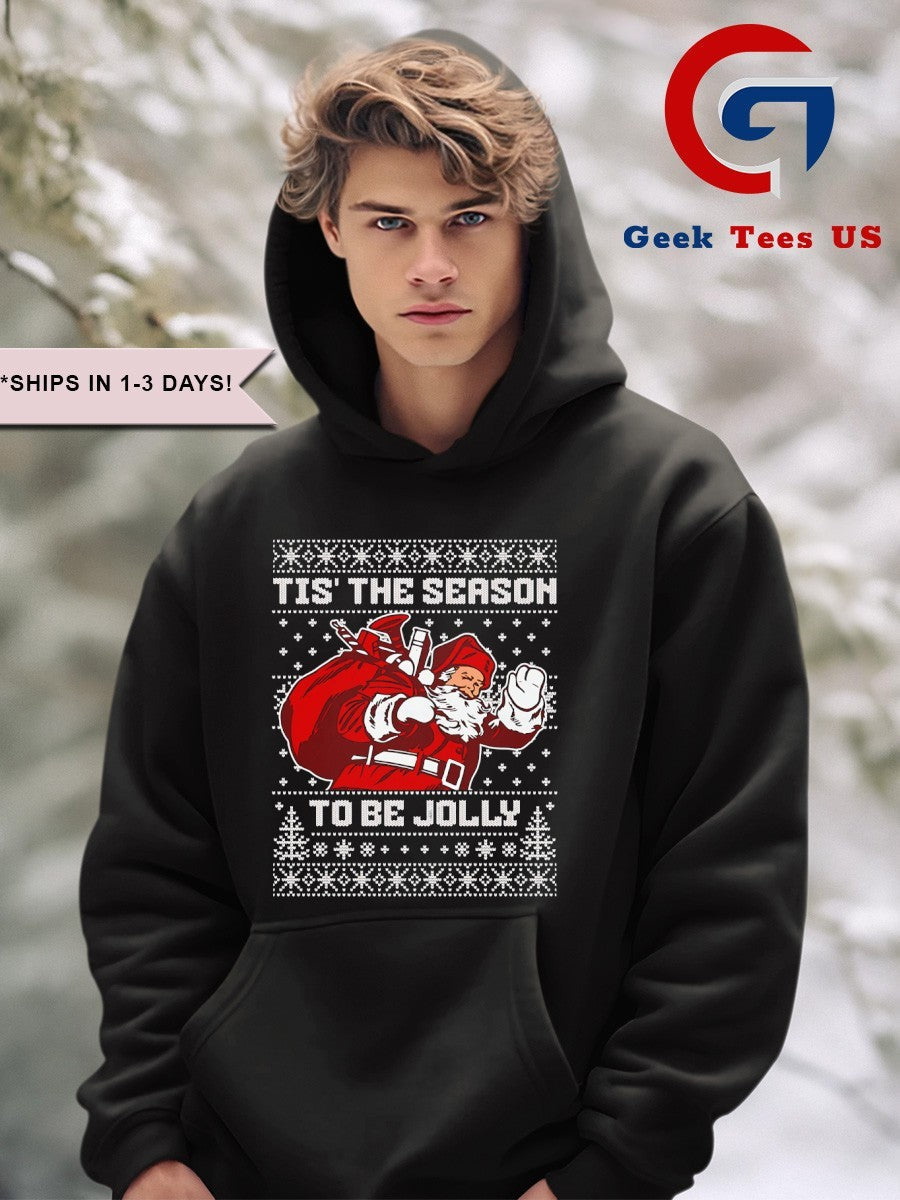 Tis The Season To Be Jolly Santa Claus ugly Christmas 2025 shirt