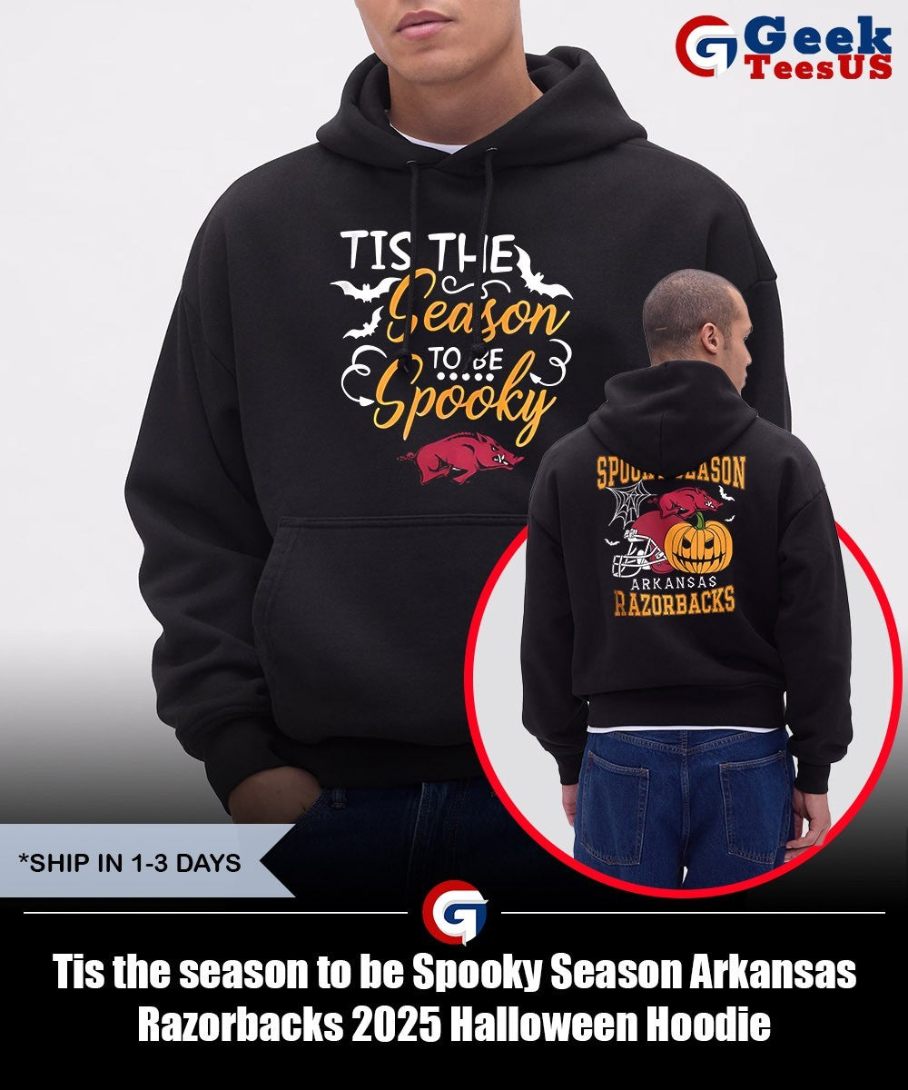 Tis the season to be Spooky Season Arkansas Razorbacks 2025 Halloween shirt