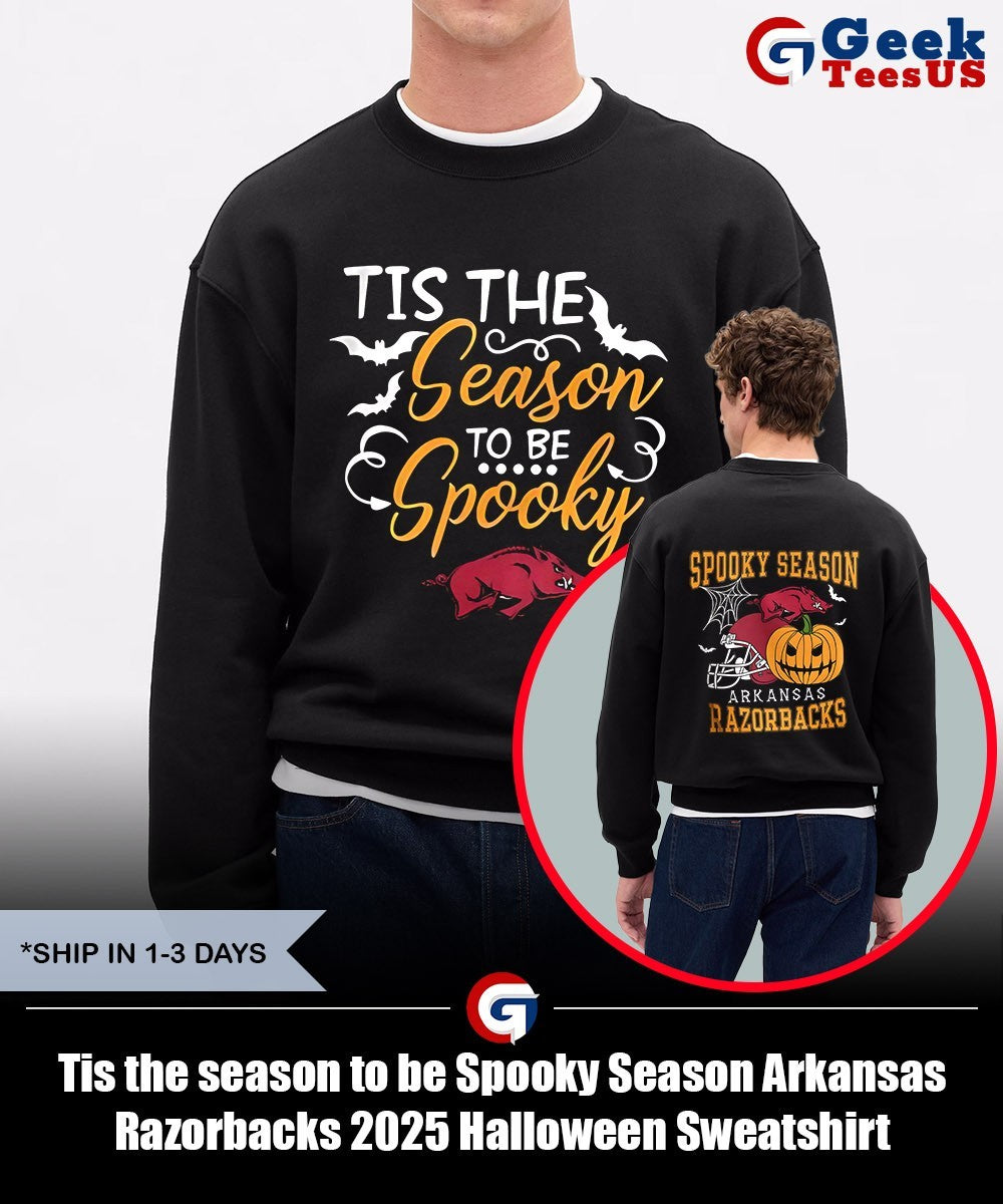Tis the season to be Spooky Season Arkansas Razorbacks 2025 Halloween shirt