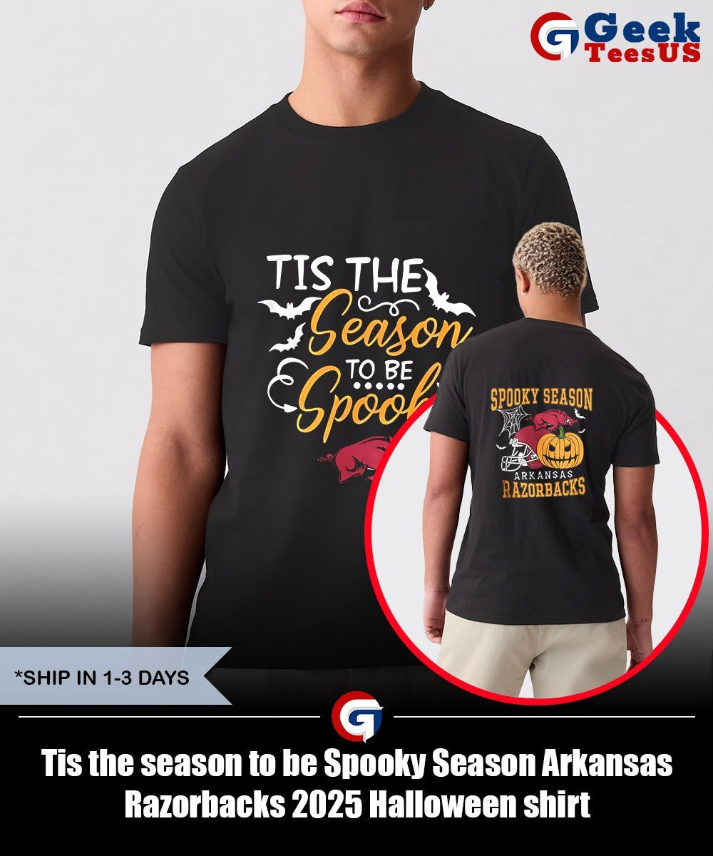 Tis the season to be Spooky Season Arkansas Razorbacks 2025 Halloween shirt