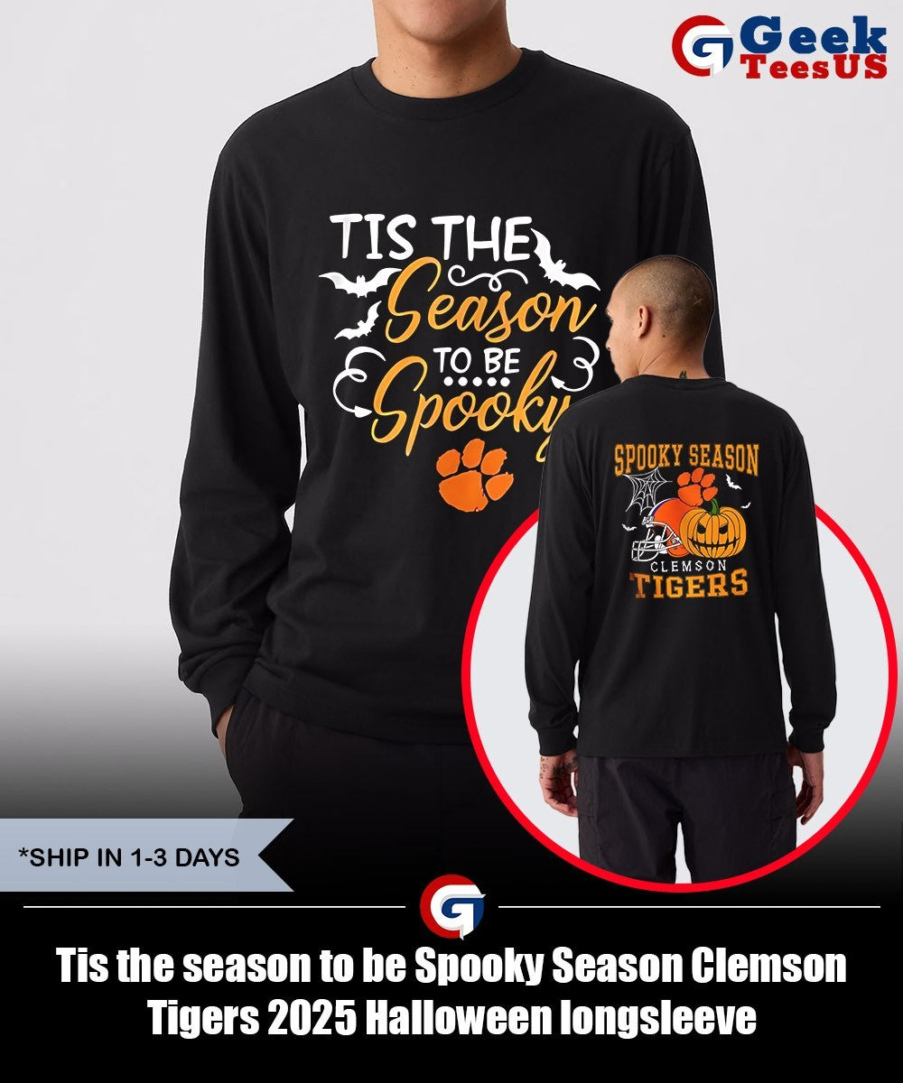 Tis the season to be Spooky Season Clemson Tigers 2025 Halloween shirt