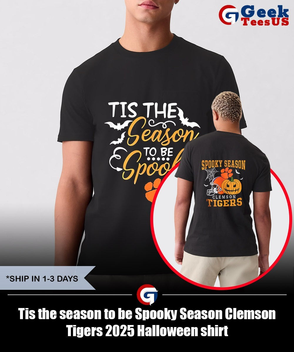 Tis the season to be Spooky Season Clemson Tigers 2025 Halloween shirt