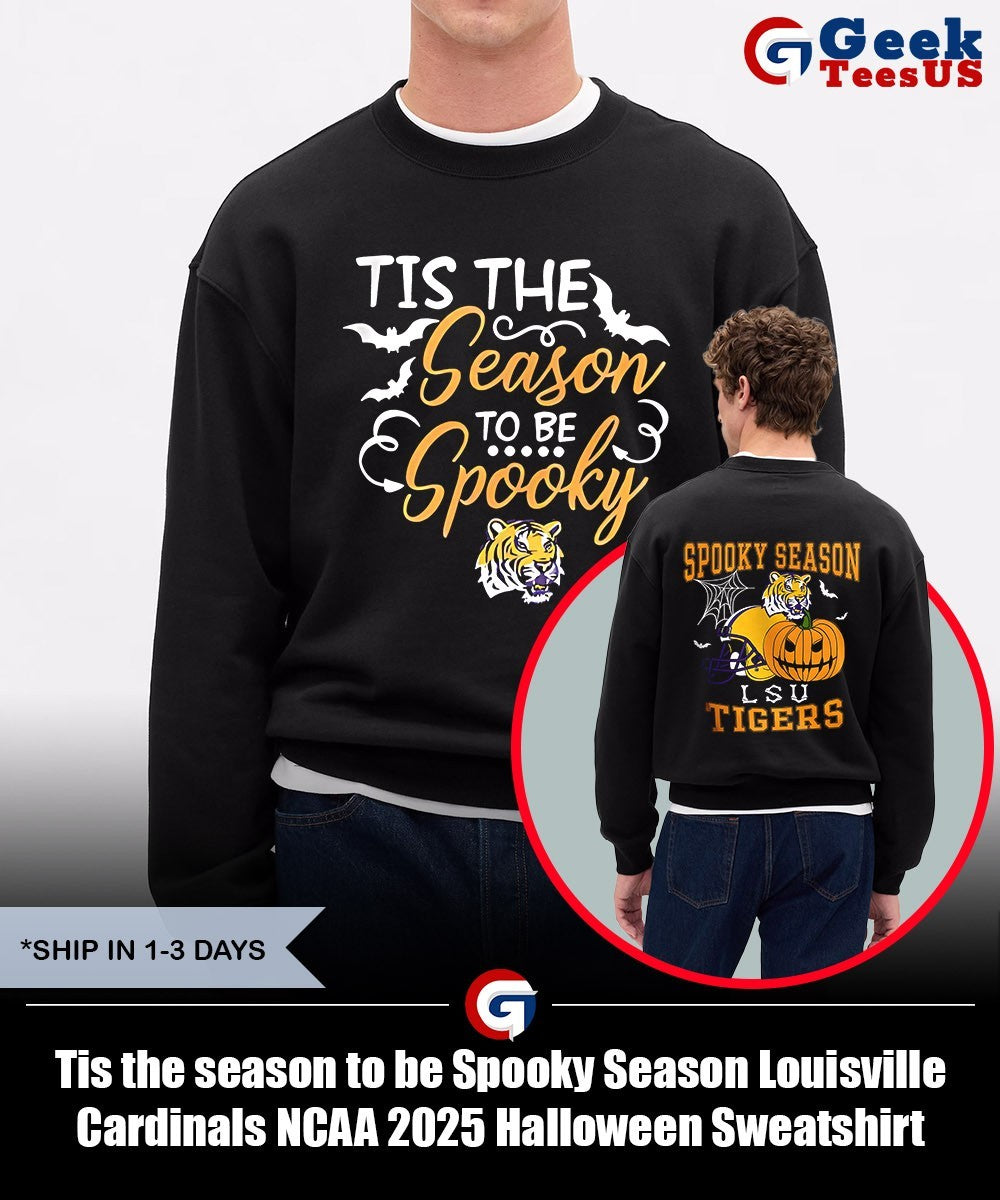 Tis the season to be Spooky Season Louisville Cardinals NCAA 2025 Halloween shirt