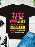 Titi Definition, Auntie Shirt, Best Auntie, Auntie, Big Family, Sweatshirt, Hoodie, Vest, Gift, Birthday Party Theme Top Vintage