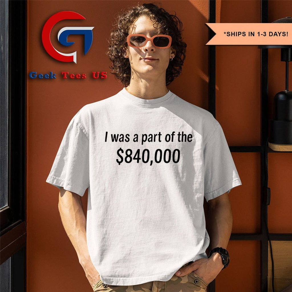 Tonatiuh wearing I was part of The 840,000 shirt