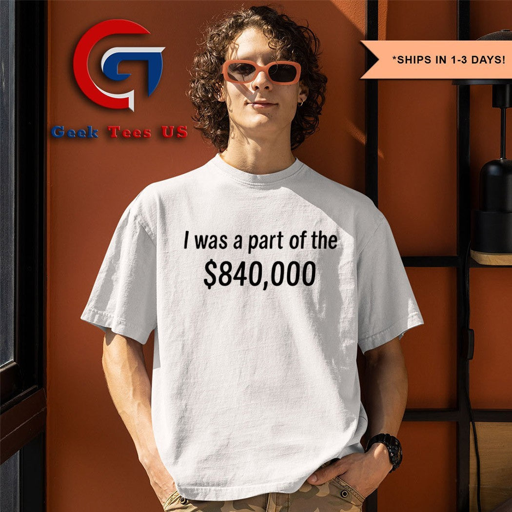 Tonatiuh wearing I was part of The 840,000 shirt