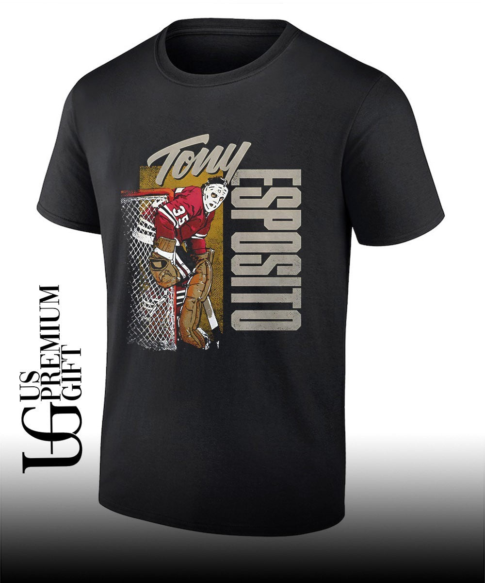 Tony Esposito Chicago Blackhawks NHL highlight shirt