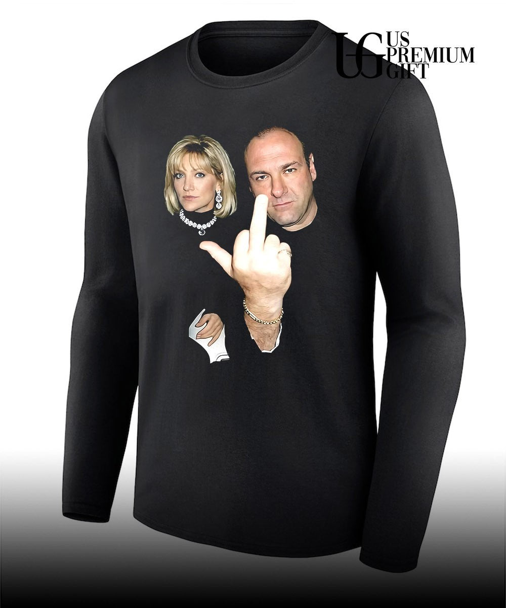 Tony Sopranos and Patti D’Arbanville middle finger shirt