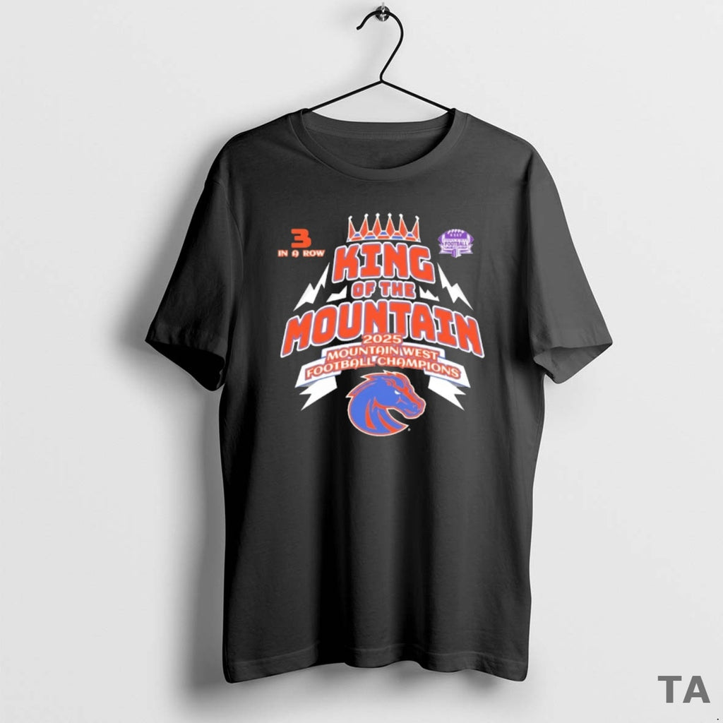 Top Boise State Broncos 2025 Mountain West Champions King Of The Mountain 3 In