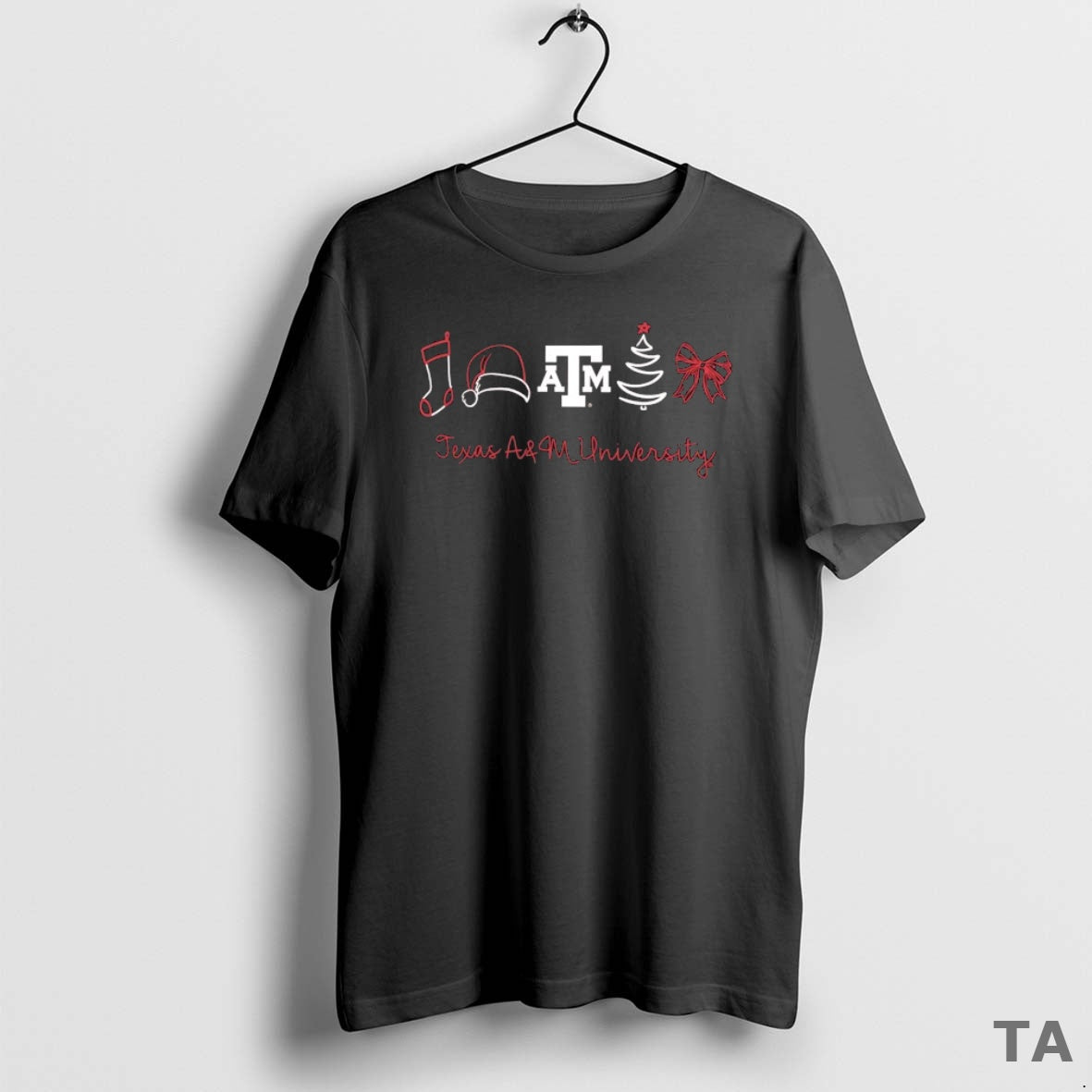 Top Texas A And M Aggies Christmas Sock Hat Tree Bow Elements T Shirt Sweater