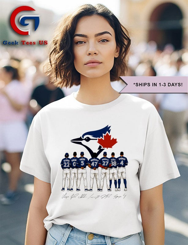 Toronto Blue Jays baseball players lineup 2025 signature shirt