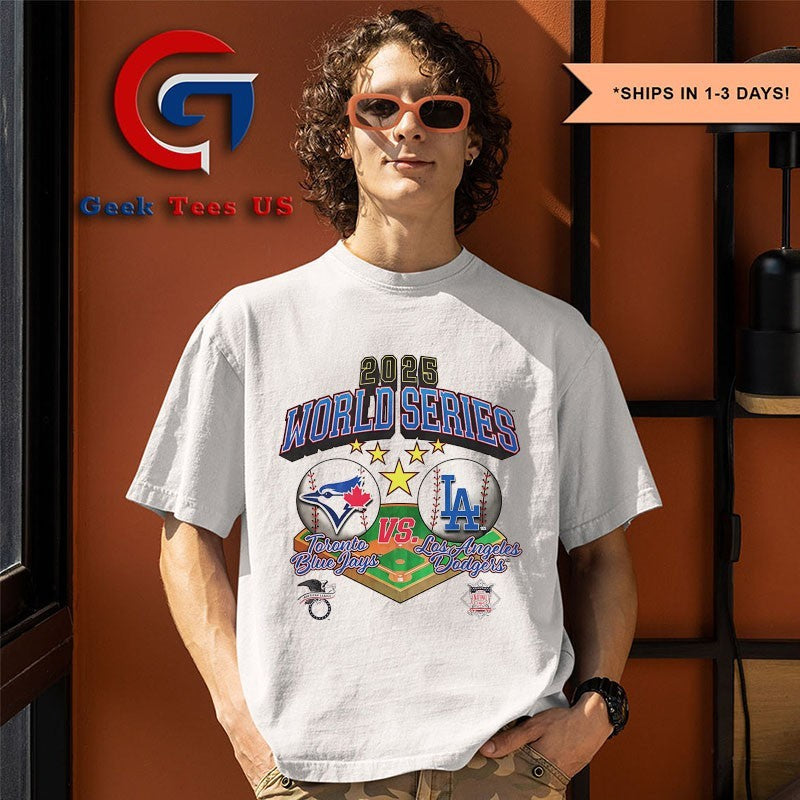 Toronto Blue Jays vs Los Angeles Dodgers 2025 World Series stadium logo shirt